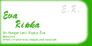 eva ripka business card